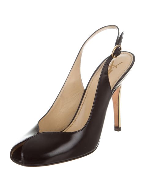 ysl peep toe pumps|Saint Laurent Women's Designer Pumps & Slingbacks.